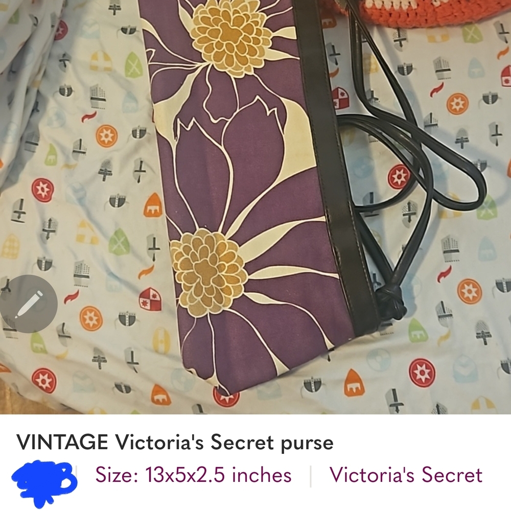 Victoria's Secret Purple Floral Purse